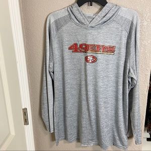 COPY - Majestic San Francisco 49ers hoodie. Large. Grey.